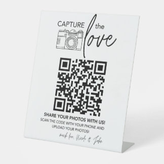 Signe De Table Wedding QR Code Sign | Minimalist Wedding Sign