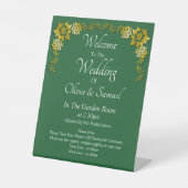 Signe De Table Welcome to the Wedding Emerald Green & Gold (Recto)
