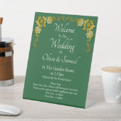 Signe De Table Welcome to the Wedding Emerald Green & Gold (In SItu)