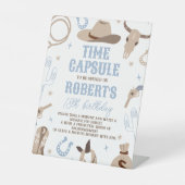 Signe De Table Western 1st Birthday Time Capsule Sign (Recto)