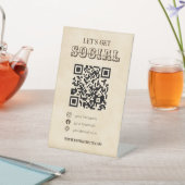 Signe De Table Western QR code sud me scanner les médias sociaux (In SItu)