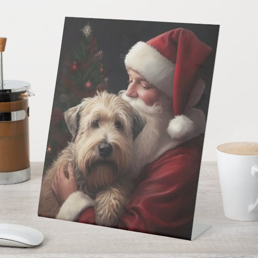 Signe De Table Wheaton Terrier Avec Noël Festif Du Père Noël (In SItu)