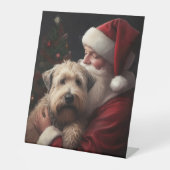 Signe De Table Wheaton Terrier Avec Noël Festif Du Père Noël (Recto)