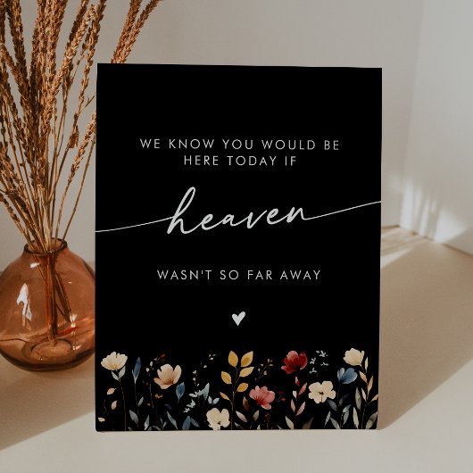 Signe De Table Whimsical Boho Wildflower Heaven Wedding Memorial