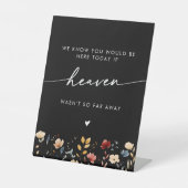 Signe De Table Whimsical Boho Wildflower Heaven Wedding Memorial (Recto)