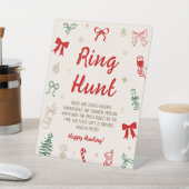 Signe De Table Whimsical Christmas Bridal Shower Ring Hunt Game (In SItu)