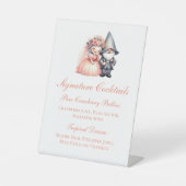Signe De Table Whimsical Gnome Rustic Mariage Signature Cocktails (Recto)