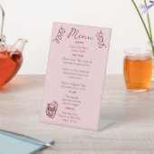 Signe De Table Whimsical Quirky Squiggles Mariage rose (In SItu)