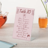 Signe De Table Whimsical Quirky Squiggles Mariage rose (In SItu)