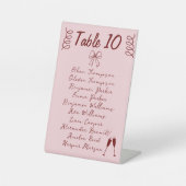 Signe De Table Whimsical Quirky Squiggles Mariage rose (Recto)