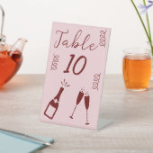 Signe De Table Whimsical Quirky Squiggles Mariage rose (In SItu)