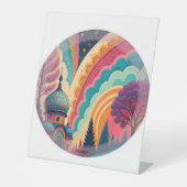 Signe De Table Whimsical Rainbow Dome Pedestal Sign – Customize (Recto)