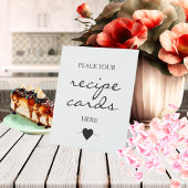 Signe De Table White Signature Script Recipe cards