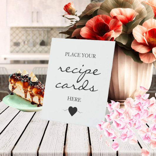 Signe De Table White Signature Script Recipe cards