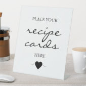 Signe De Table White Signature Script Recipe cards (In SItu)