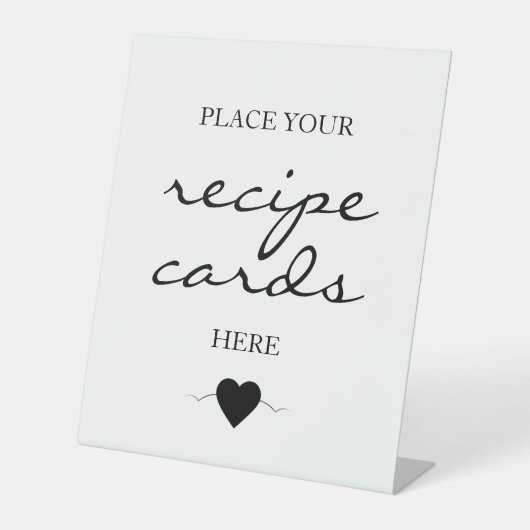 Signe De Table White Signature Script Recipe cards (Recto)
