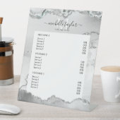 Signe De Table White Silver Chic Tarifs Service Monogramme (In SItu)