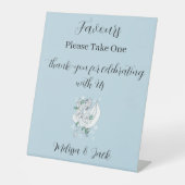 Signe De Table White Winter Dragon Snowflakes Blue Wedding Favori (Recto)