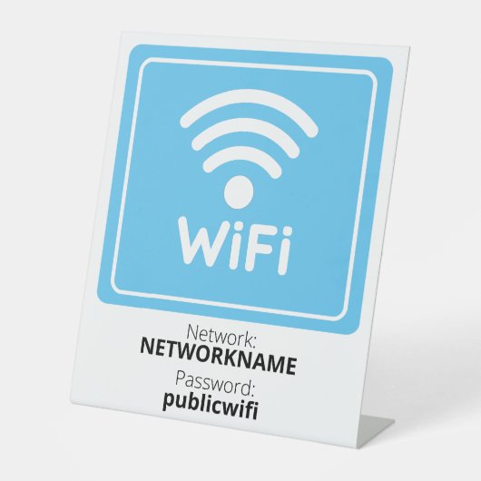 Signe De Table Wifi Gratuit (Recto)