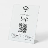 Signe De Table Wifi Info Sign Connect Online Minimal Modern (Recto)