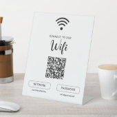 Signe De Table Wifi Info Sign Connect Online Minimal Modern (In SItu)