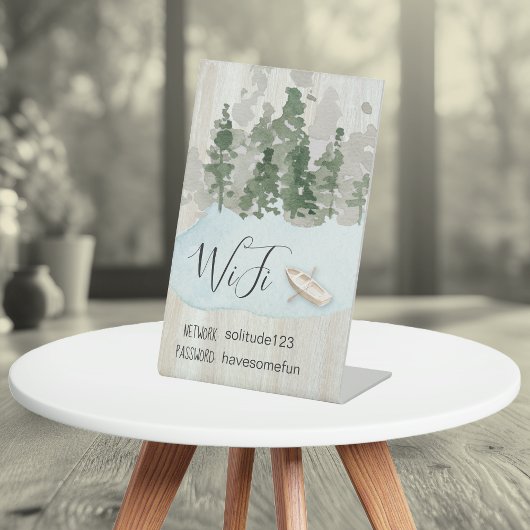 Signe De Table WiFi Internet Mot de passe Vacation Lake House Ped