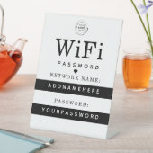Signe De Table Wifi Network and Password Business Retail (In SItu)