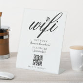 Signe De Table Wifi Network Password QR Code Business Retail (In SItu)