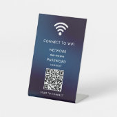 Signe De Table WiFi Network Scan QR Code pour connecter Internet (Recto)