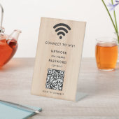 Signe De Table WiFi Network Scan QR Code pour connecter Internet (In SItu)