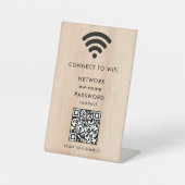 Signe De Table WiFi Network Scan QR Code pour connecter Internet (Recto)