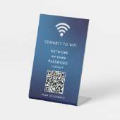 Signe De Table WiFi Network Scan QR Code pour connecter Internet (Recto)
