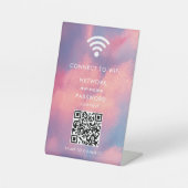 Signe De Table WiFi Network Scan QR Code pour connecter Internet (Recto)