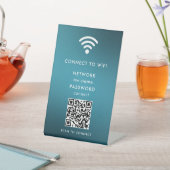 Signe De Table WiFi Network Scan QR Code pour connecter Internet (In SItu)