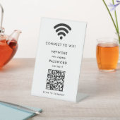 Signe De Table WiFi Network Scan QR Code pour connecter Internet (In SItu)