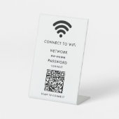 Signe De Table WiFi Network Scan QR Code pour connecter Internet (Recto)