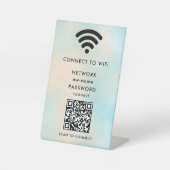 Signe De Table WiFi Network Scan QR Code pour connecter Internet (Recto)