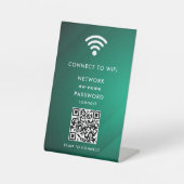 Signe De Table WiFi Network Scan QR Code pour connecter Internet (Recto)