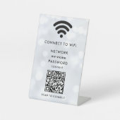 Signe De Table WiFi Network Scan QR Code pour connecter Internet (Recto)