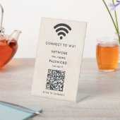 Signe De Table WiFi Network Scan QR Code pour connecter Internet (In SItu)
