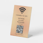 Signe De Table WiFi Network Scan QR Code pour connecter Internet (Recto)