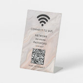 Signe De Table WiFi Network Scan QR Code pour connecter Internet (Recto)