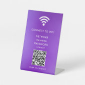 Signe De Table WiFi Network Scan QR Code pour connecter Internet (Recto)