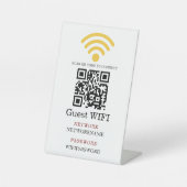 Signe De Table Wifi Password and Network Personalized  (Recto)