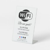 Signe De Table Wifi Password and Network Personalized (Recto)