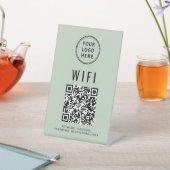 Signe De Table Wifi QR Code Business Logo Scan Sage (In SItu)