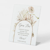 Signe De Table Wild Boho Protea Pampas Grass Mariage Open Bar (Recto)