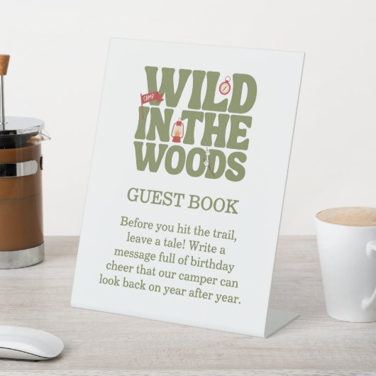 Signe De Table Wild In The Woods Kids Guest Book Anniversaire (In SItu)