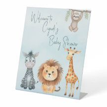 Wild Jungle Animals - Welcome to Baby Shower