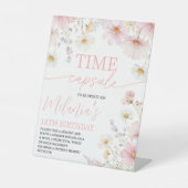 Signe De Table Wildflower 1st Birthday Time Capsule Sign (Recto)